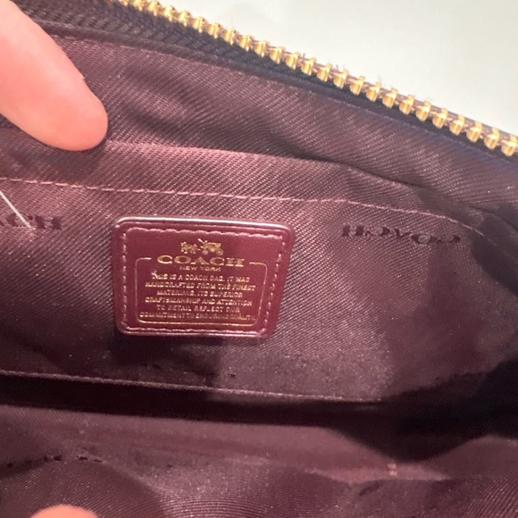 Coach Patchwork Leather Chain Shoulder Bag in Pink and Brown